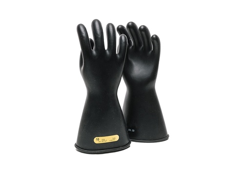 [IRG214BY8] RubberGlove-Single-2-14"-Black/Yellow-SZ:8-17000V